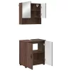 Fürdőszoba bútor szett 2 pcs barna tölgy 61 x 35 x 64 cm