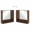 Fürdőszoba bútor szett 2 pcs barna tölgy 61 x 35 x 64 cm
