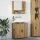 Fürdőszoba bútor szett 2 pcs kézműves tölgy 61 x 35 x 64 cm