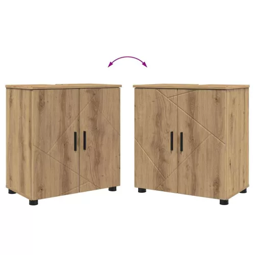 Fürdőszoba bútor szett 2 pcs kézműves tölgy 61 x 35 x 64 cm