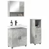 Fürdőszoba bútor szett 3 pcs Beton szürke 61 x 35 x 64 cm