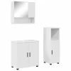 Fürdőszoba bútor szett 3 pcs Magasfényű fehér 61 x 35 x 64 cm