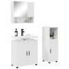 Fürdőszoba bútor szett 3 pcs Magasfényű fehér 61 x 35 x 64 cm