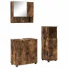 Fürdőszoba bútor szett 3 pcs Füstölt tölgy 61 x 35 x 64 cm