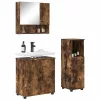 Fürdőszoba bútor szett 3 pcs Füstölt tölgy 61 x 35 x 64 cm