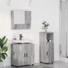 Fürdőszoba bútor szett 3 pcs Szürke sonoma 61 x 35 x 64 cm