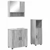 Fürdőszoba bútor szett 3 pcs Szürke sonoma 61 x 35 x 64 cm