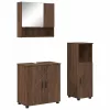 Fürdőszoba bútor szett 3 pcs barna tölgy 61 x 35 x 64 cm