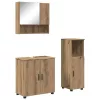 Fürdőszoba bútor szett 3 pcs kézműves tölgy 61 x 35 x 64 cm