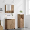 Fürdőszoba bútor szett 3 pcs kézműves tölgy 61 x 35 x 64 cm