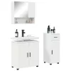 Fürdőszoba bútor szett 3 pcs Fehér 61 x 35 x 64 cm Faanyag