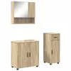 Fürdőszoba bútor szett 3 pcs sonoma tölgy 61 x 35 x 64 cm