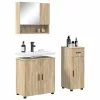 Fürdőszoba bútor szett 3 pcs sonoma tölgy 61 x 35 x 64 cm