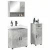 Fürdőszoba bútor szett 3 pcs Beton szürke 61 x 35 x 64 cm