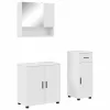 Fürdőszoba bútor szett 3 pcs Magasfényű fehér 61 x 35 x 64 cm