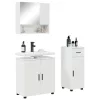 Fürdőszoba bútor szett 3 pcs Magasfényű fehér 61 x 35 x 64 cm