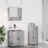 Fürdőszoba bútor szett 3 pcs Szürke sonoma 61 x 35 x 64 cm
