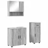 Fürdőszoba bútor szett 3 pcs Szürke sonoma 61 x 35 x 64 cm