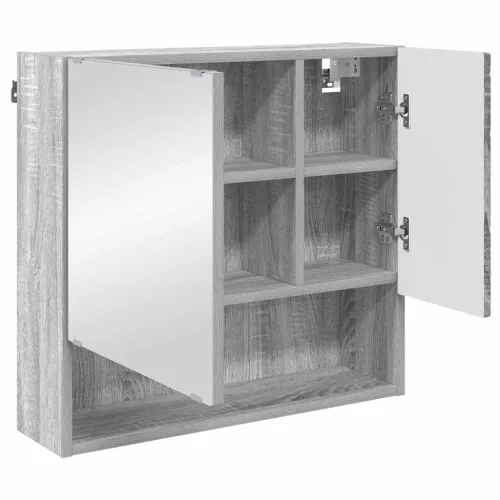 Fürdőszoba bútor szett 3 pcs Szürke sonoma 61 x 35 x 64 cm