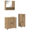 Fürdőszoba bútor szett 3 pcs kézműves tölgy 61 x 35 x 64 cm