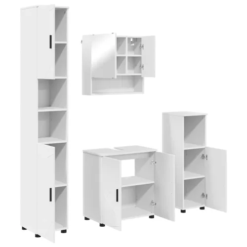 Fürdőszoba bútor szett 4 pcs Fehér 61 x 35 x 64 cm Faanyag