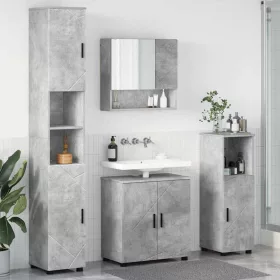   Fürdőszoba bútor szett 4 pcs Beton szürke 61 x 35 x 64 cm