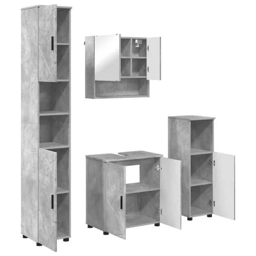 Fürdőszoba bútor szett 4 pcs Beton szürke 61 x 35 x 64 cm