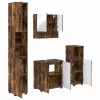 Fürdőszoba bútor szett 4 pcs Füstölt tölgy 61 x 35 x 64 cm
