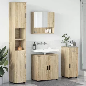   Fürdőszoba bútor szett 4 pcs sonoma tölgy 61 x 35 x 64 cm