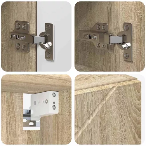 Fürdőszoba bútor szett 4 pcs sonoma tölgy 61 x 35 x 64 cm