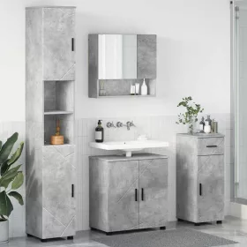   Fürdőszoba bútor szett 4 pcs Beton szürke 61 x 35 x 64 cm