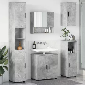   Fürdőszoba bútor szett 5 pcs Beton szürke 61 x 35 x 64 cm