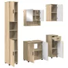 Fürdőszoba bútor szett 5 pcs sonoma tölgy 61 x 35 x 64 cm