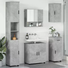   Fürdőszoba bútor szett 5 pcs Beton szürke 61 x 35 x 64 cm