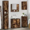 Fürdőszoba bútor szett 5 pcs Füstölt tölgy 61 x 35 x 64 cm