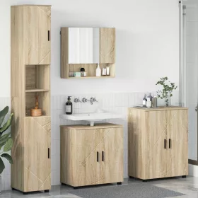   Fürdőszoba bútor szett 4 pcs sonoma tölgy 61 x 35 x 64 cm