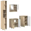 Fürdőszoba bútor szett 4 pcs sonoma tölgy 61 x 35 x 64 cm
