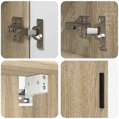 Fürdőszoba bútor szett 4 pcs sonoma tölgy 61 x 35 x 64 cm