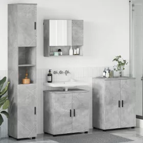   Fürdőszoba bútor szett 4 pcs Beton szürke 61 x 35 x 64 cm