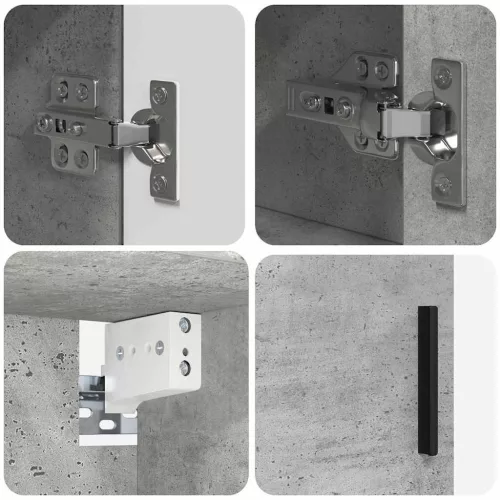Fürdőszoba bútor szett 4 pcs Beton szürke 61 x 35 x 64 cm