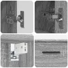 Fürdőszoba bútor szett 2 pcs Szürke sonoma 76.5 x 35 x 64 cm
