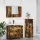 Fürdőszoba bútor szett 3 pcs Füstölt tölgy 76.5 x 35 x 64 cm