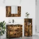 Fürdőszoba bútor szett 3 pcs Füstölt tölgy 76.5 x 35 x 64 cm