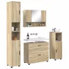 Fürdőszoba bútor szett 4 pcs sonoma tölgy 30 x 35 x 192 cm