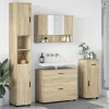 Fürdőszoba bútor szett 4 pcs sonoma tölgy 30 x 35 x 192 cm