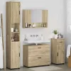 Fürdőszoba bútor szett 4 pcs sonoma tölgy 30 x 35 x 192 cm