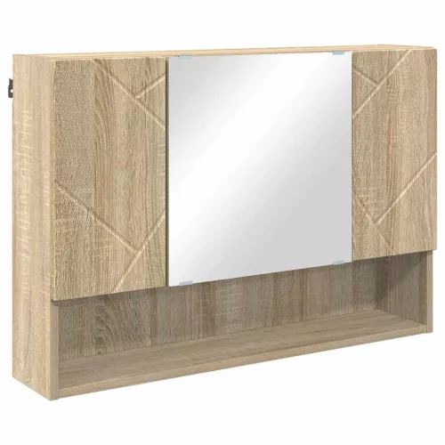 Fürdőszoba bútor szett 4 pcs sonoma tölgy 30 x 35 x 192 cm