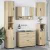 Fürdőszoba bútor szett 5 pcs sonoma tölgy 30 x 35 x 192 cm