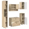 Fürdőszoba bútor szett 5 pcs sonoma tölgy 30 x 35 x 192 cm