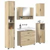 Fürdőszoba bútor szett 5 pcs sonoma tölgy 30 x 35 x 192 cm